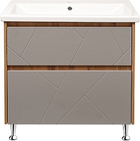 Stella Polare Тумба под раковину Рене 80 дуб вотан/серый